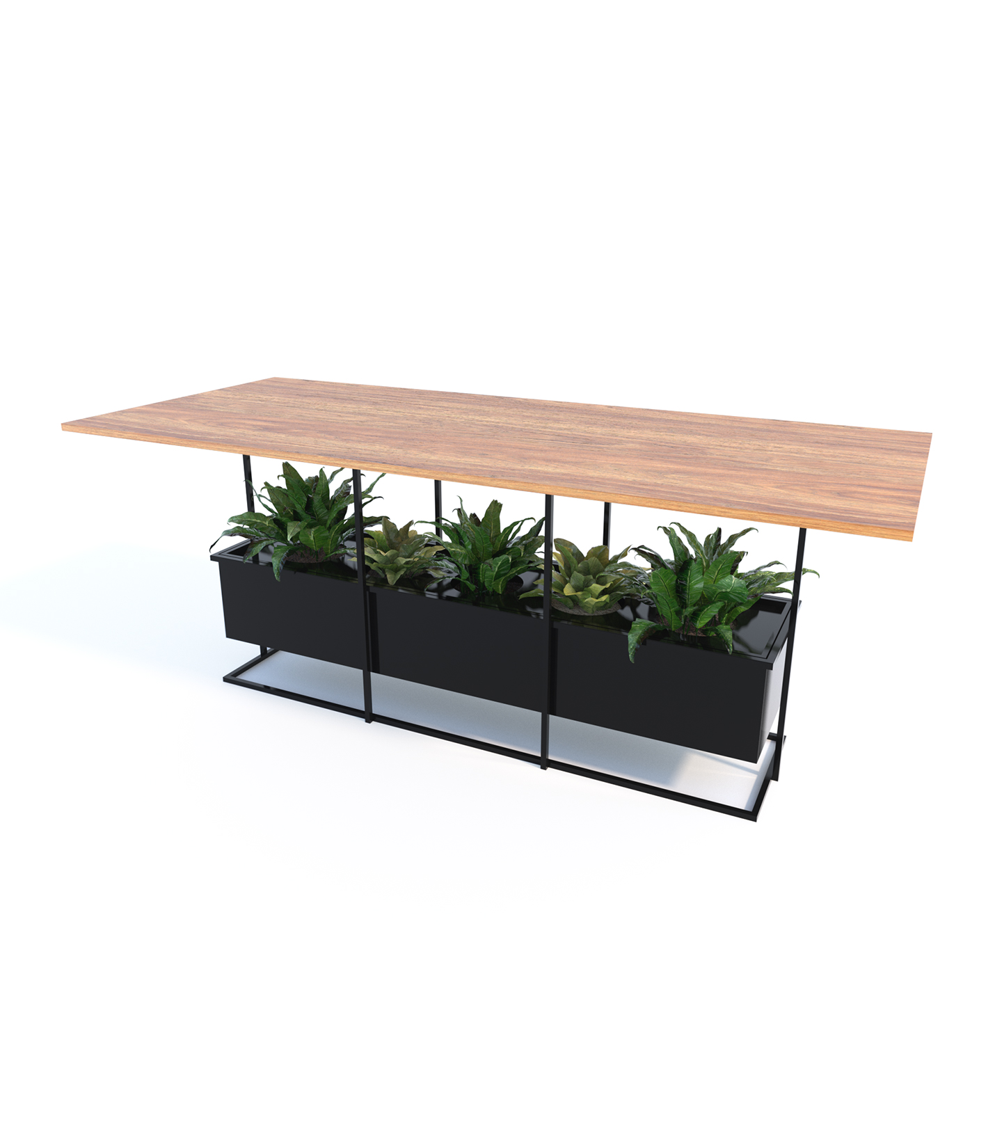 Grid Island Planter High Table