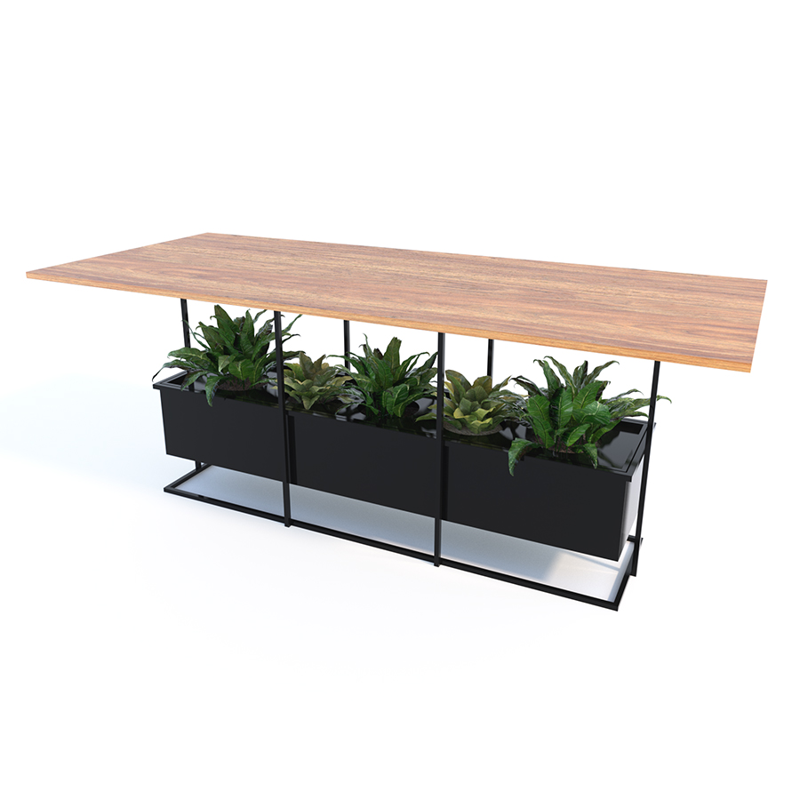 Grid Island Planter High Table